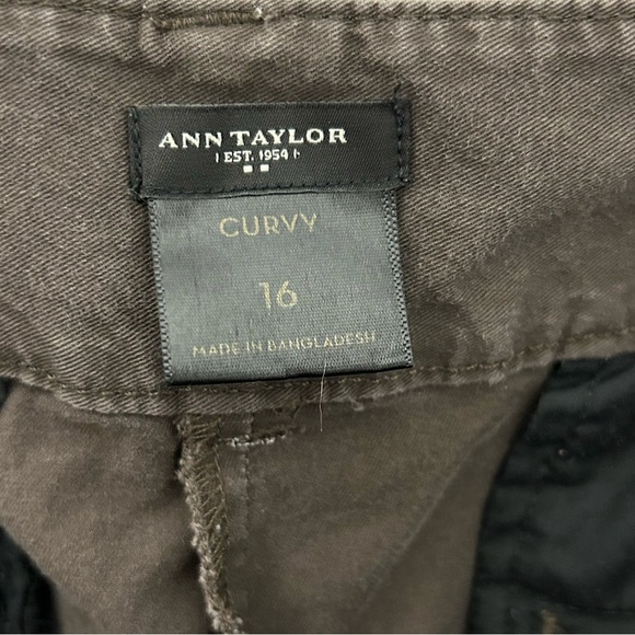 Ann Taylor Curvy Flared Brown Trouser Pants, Sz 16 - Picture 5 of 8